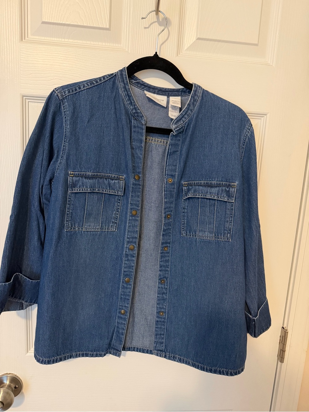 Liz Claiborne Light Blue Denim Jacket 100% Cotton